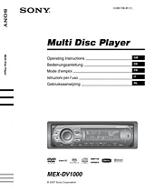 Sony MEX-DV1000 매뉴얼