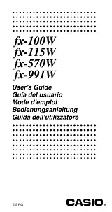 Casio FX-115W 사용자 설명서