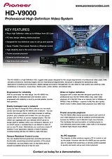 Pioneer HD VIDEO SYSTEM HD-V9000 Merkblatt