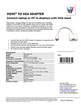 V7 HDMI - VGA m/f CBLHDAV-1N Fascicule