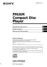 Sony CDX-MP450X Manual