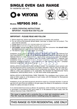 Verona VEFSGG365NSS Owner's Manual