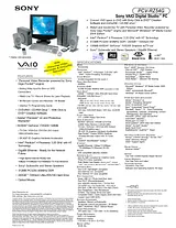 Sony PCV-RZ56G Guide De Spécification
