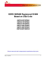 Hynix 4GB DDR3 PC3-10600 HMT351R7CFR4C-H9 Manual Do Utilizador