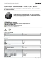 Phoenix Contact Type 1/2 surge protection device FLT-CP-2C-350 2859770 2859770 데이터 시트