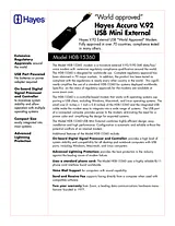 Zoom H08-15360 - V.92 External USB 'World Approved' Modem H08-15360 Merkblatt