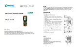 Extech HD750 Digital Differential Pressure Manometer (5psi) HD750 사용자 설명서