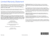 Sony VGF-HS1 Warranty Information