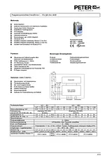Peter Electronic VD 075/3E2 3-phase frequency inverter, to , 2I000.40075 2I000.40150 Data Sheet