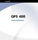 Garmin gps 400 Quick Reference Card