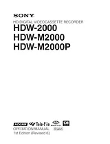 Sony HDW-M2000P Manuel D’Utilisation