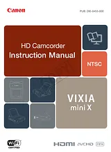 Canon VIXIA mini X Manual De Instrucciónes