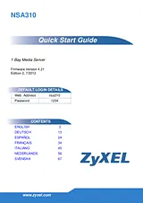 ZyXEL NSA310 Quick Setup Guide