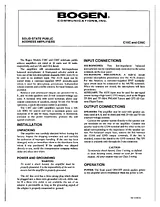 Bogen C20C Manual De Usuario