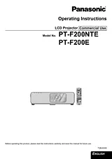 Panasonic PT-F200E User Manual