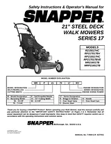 Snapper RP217017BV Benutzerhandbuch