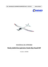Reely remote control Electric Glider Sky Hawk RtF 1200 mm 3389 / 408C1 Data Sheet