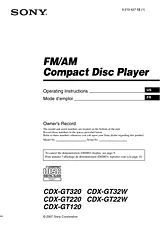 Sony CDXGT320 Manual