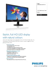 Philips LED monitor with 2 ms 226CL2SB 226CL2SB/00 Leaflet