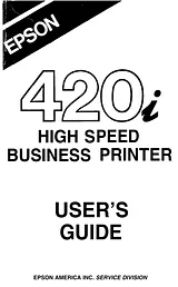 Epson 420i Manual Do Utilizador