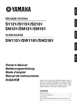 Yamaha SW118V Manual Do Utilizador