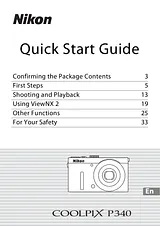 Nikon COOLPIX P340 Anleitung Für Quick Setup