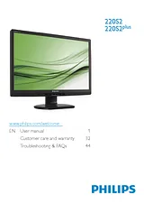 Philips LCD monitor with SmartImage 220S2SB 220S2SB/00 User Manual