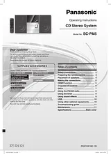 Panasonic SC-PM5 Operating Guide