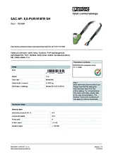 Phoenix Contact Sensor/Actuator cable SAC-4P- 5,0-PUR/M 8FR SH 1521986 1521986 数据表