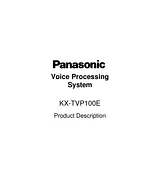 Panasonic kx-tvp100e Handbuch