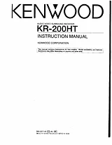 Kenwood kr-200ht 사용자 가이드