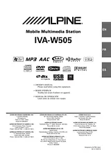 Alpine IVA-W505 User Manual
