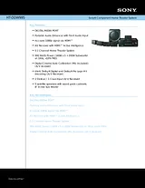Sony htddw995 Guida Specifiche