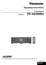 Panasonic PT-AE3000U Manual Do Utilizador