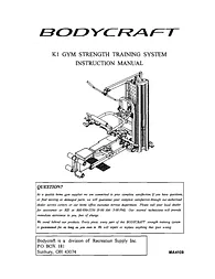 BodyCraft K1 Manual De Usuario