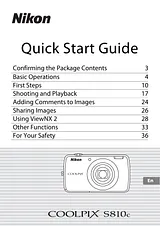Nikon COOLPIX S810c Anleitung Für Quick Setup
