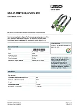 Phoenix Contact Sensor/Actuator cable SAC-3P-M12Y/2X0,3-PUR/M 8FR 1671373 1671373 Data Sheet