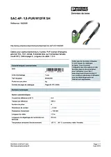 Phoenix Contact Sensor/Actuator cable SAC-4P- 1,5-PUR/M12FR SH 1682906 1682906 Data Sheet