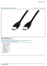 ASSMANN Electronic USB 2.0, USB A - USB A, 1 m AK-300100-010-S プリント
