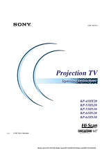 Sony KP 53HS20 Manual