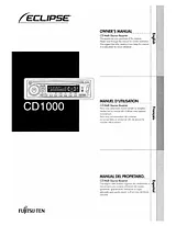 Eclipse - Fujitsu Ten CD1000 Manual De Usuario