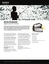 Sony DCR-DVD650 Guida Specifiche