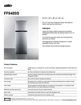 Summit FF948SS Spezifikationenblatt