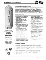 Rheem Electric Commercial Water Heater Dépliant