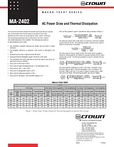 Crown ma-1202 Reference Guide