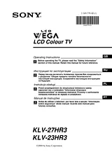 Sony klv-27hr3 Manual De Usuario