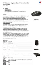 V7 Wireless Keyboard and Mouse Combo, German DE CK2A0-4E2P Hoja De Datos