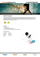 Conceptronic Stylish Headset C08-050 Manuel D’Utilisation