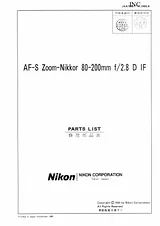 Nikon AF Nikkor 80-200 mm f/ 2.8 D ED Lens Handbuch
