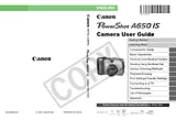 Canon A650 IS Руководство Пользователя